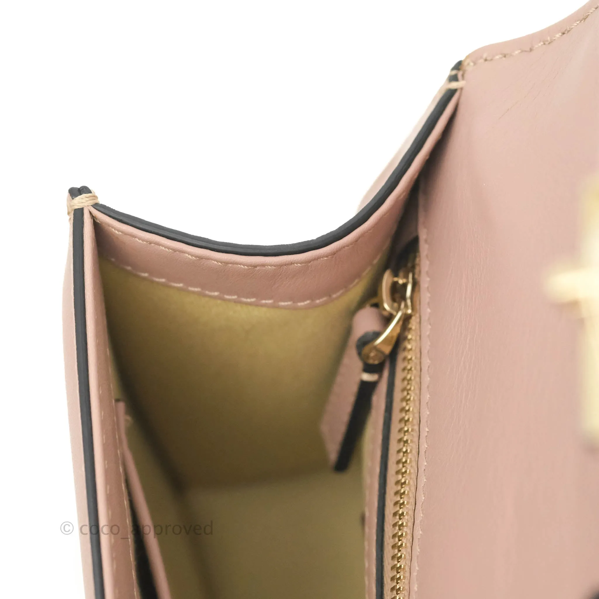 Valentino Small Vitello Glam Lock Rockstud Flap Poudre