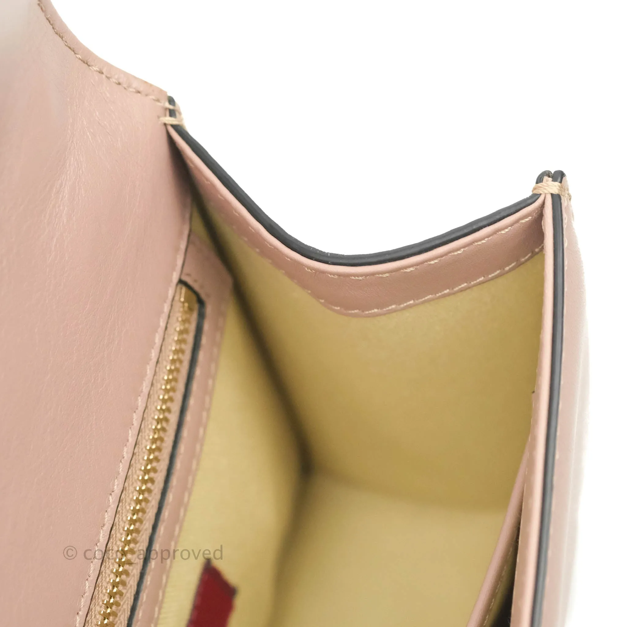 Valentino Small Vitello Glam Lock Rockstud Flap Poudre