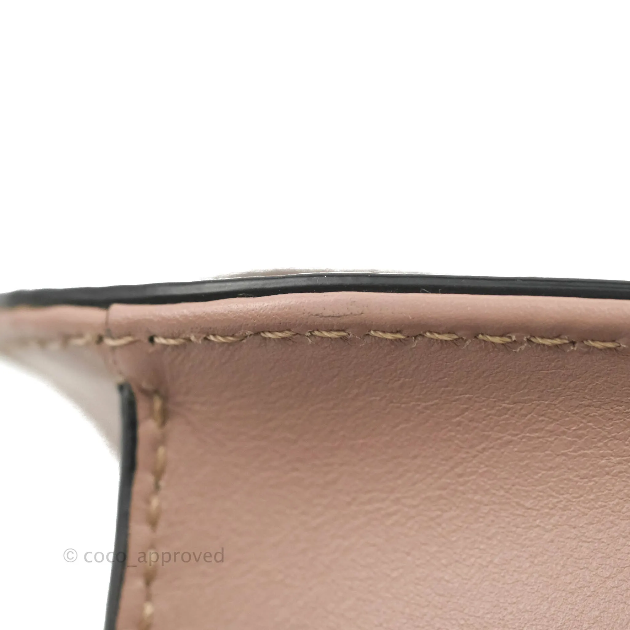Valentino Small Vitello Glam Lock Rockstud Flap Poudre