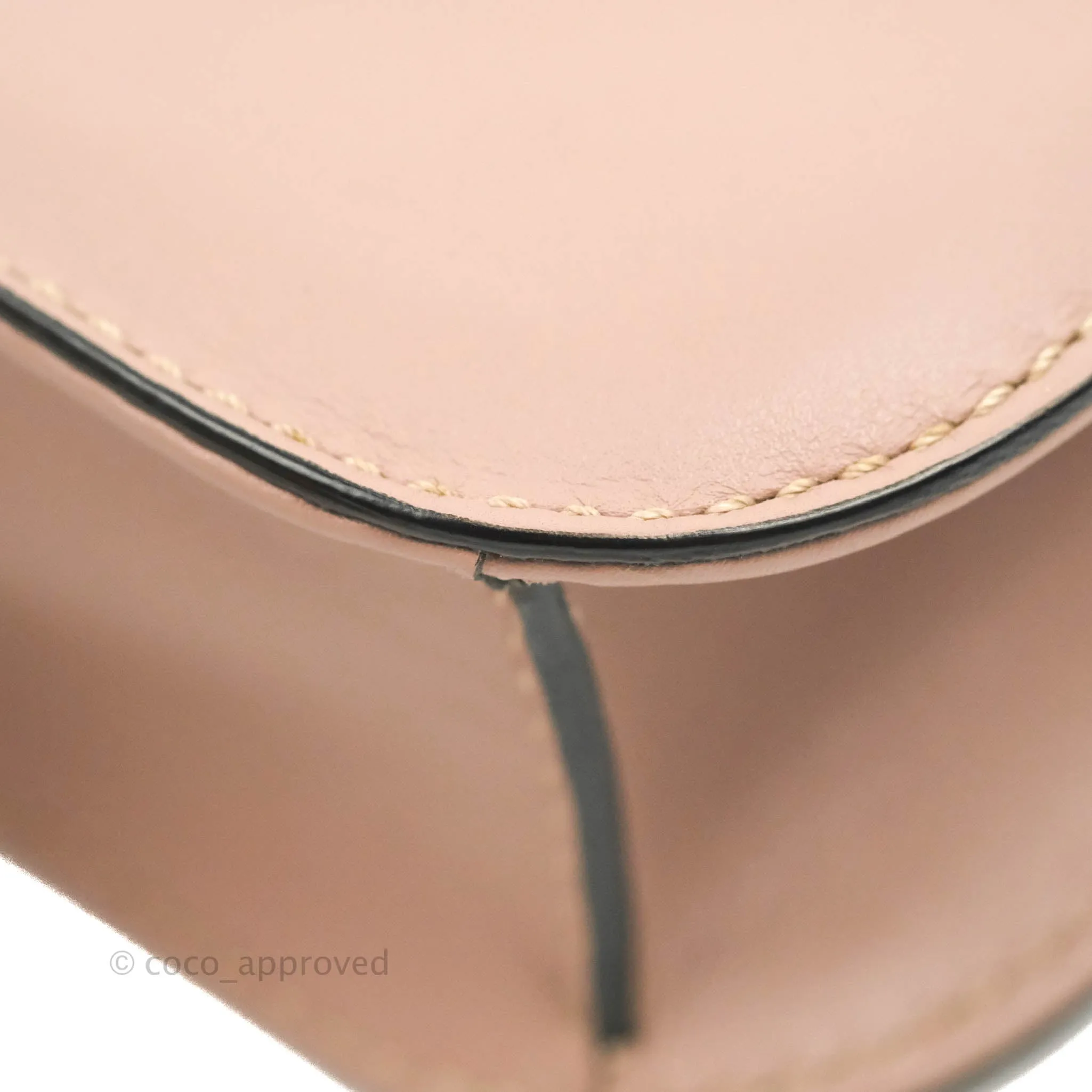 Valentino Small Vitello Glam Lock Rockstud Flap Poudre
