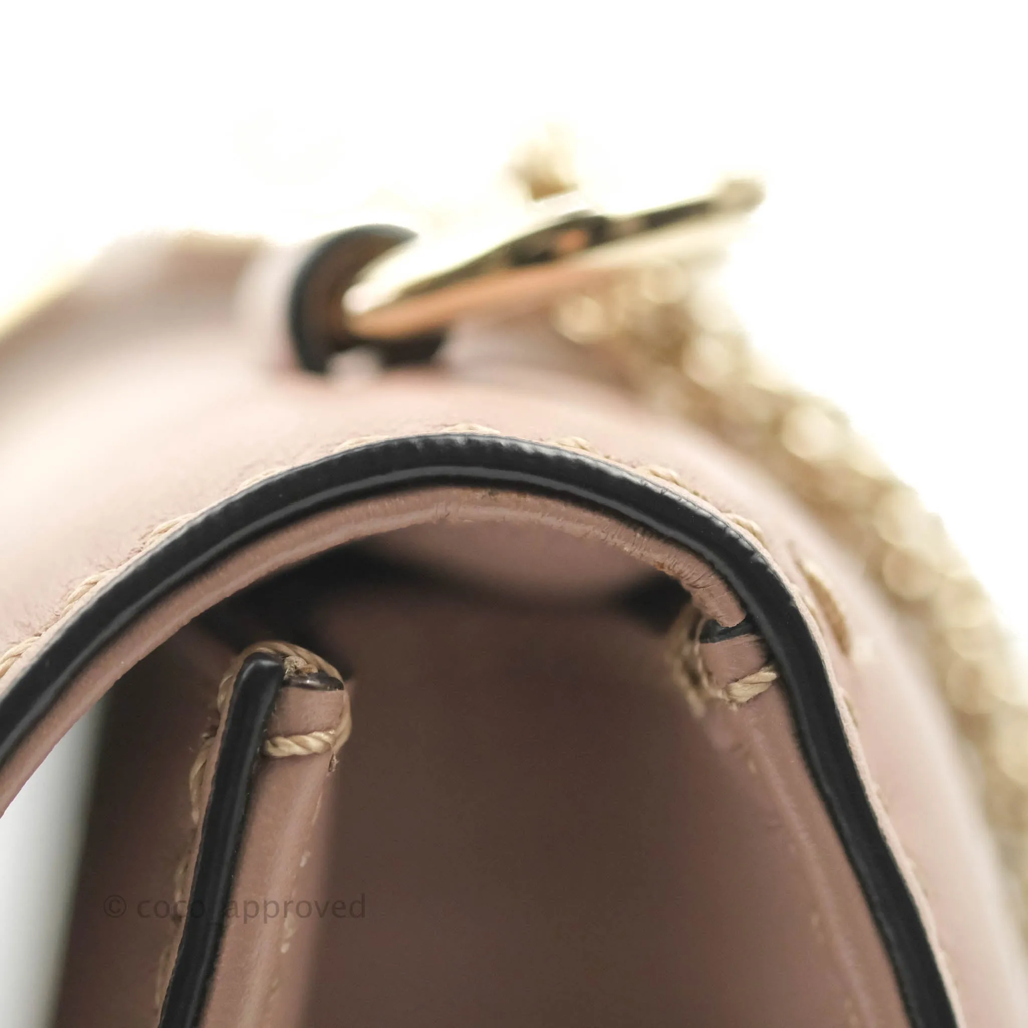 Valentino Small Vitello Glam Lock Rockstud Flap Poudre