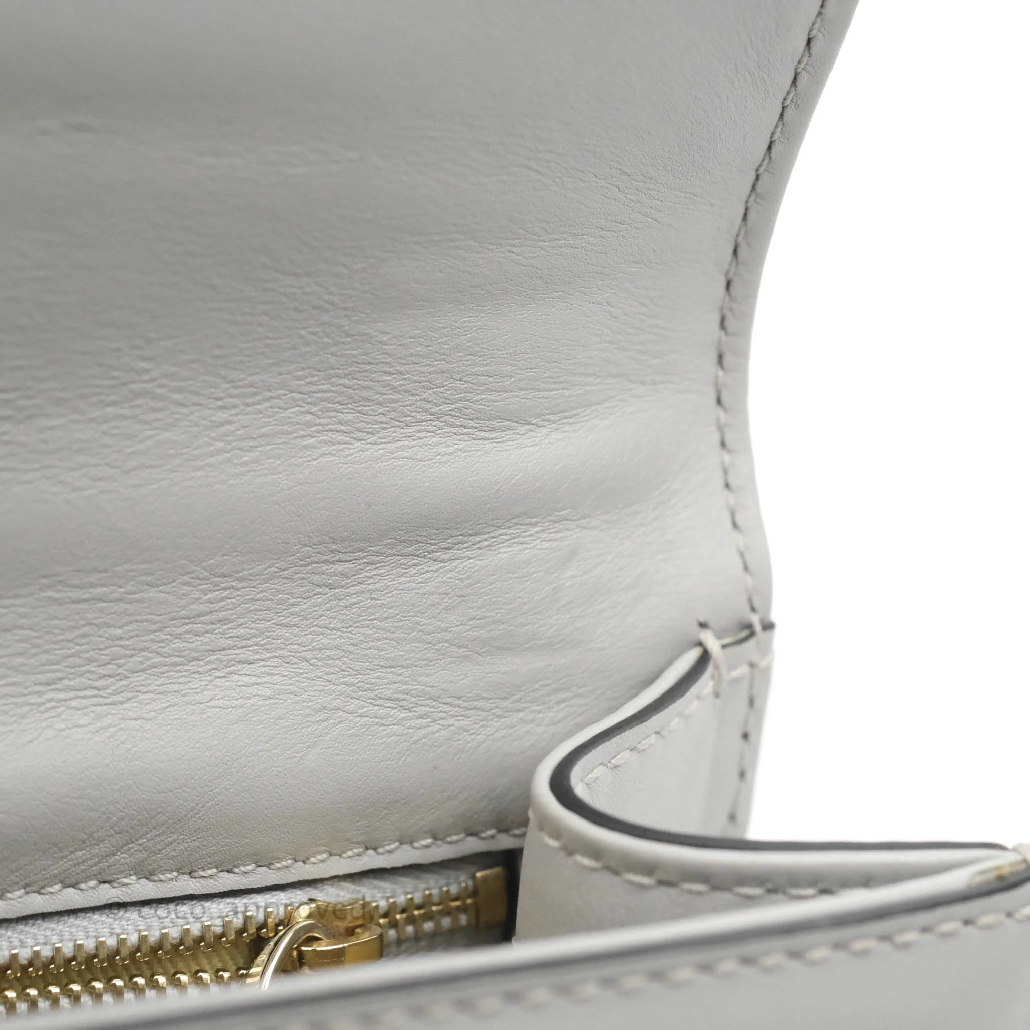 Valentino Vitello Small Glam Lock Rockstud Flap Grey