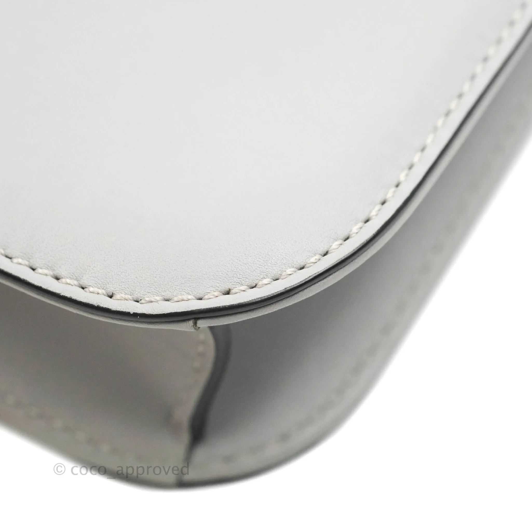 Valentino Vitello Small Glam Lock Rockstud Flap Grey
