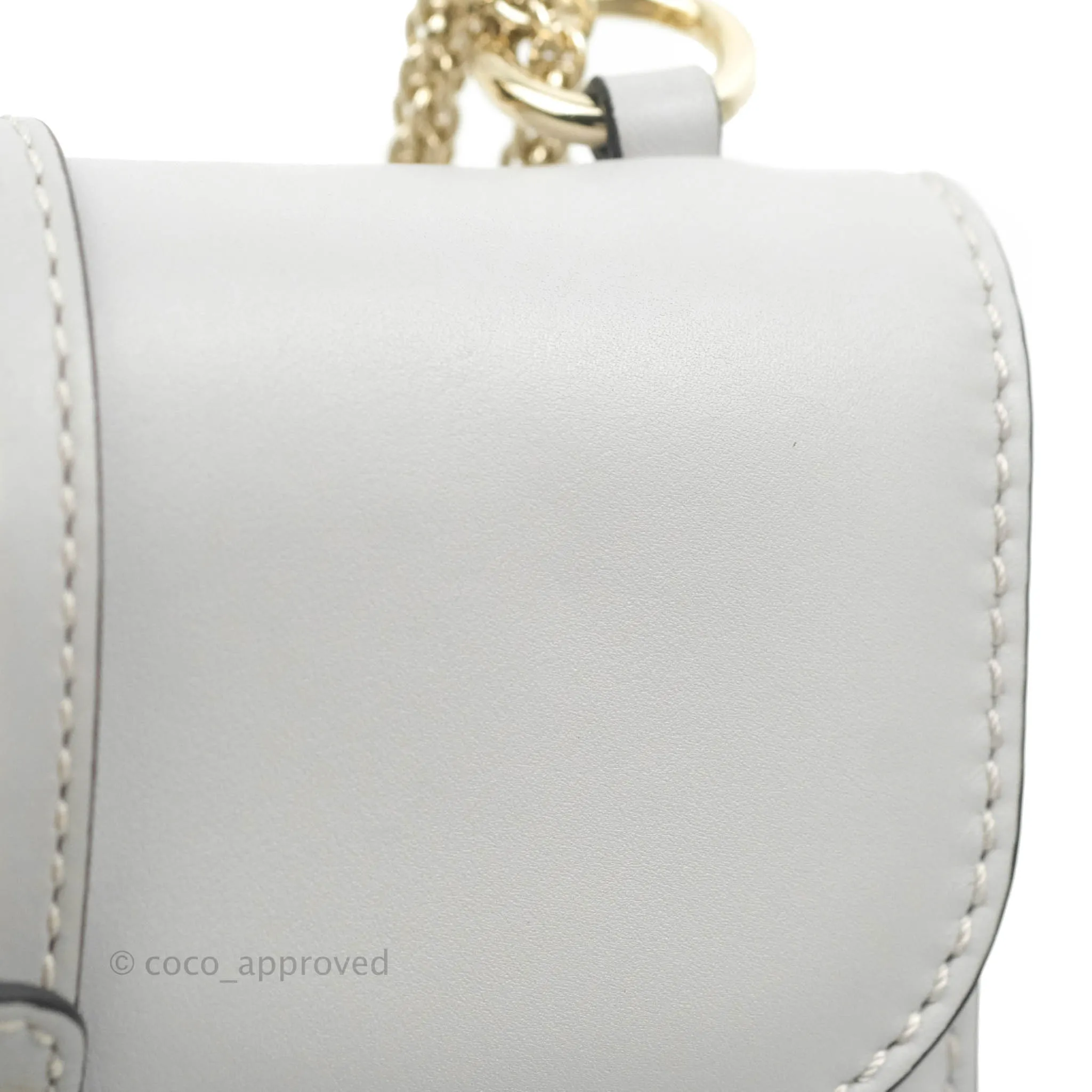 Valentino Vitello Small Glam Lock Rockstud Flap Grey