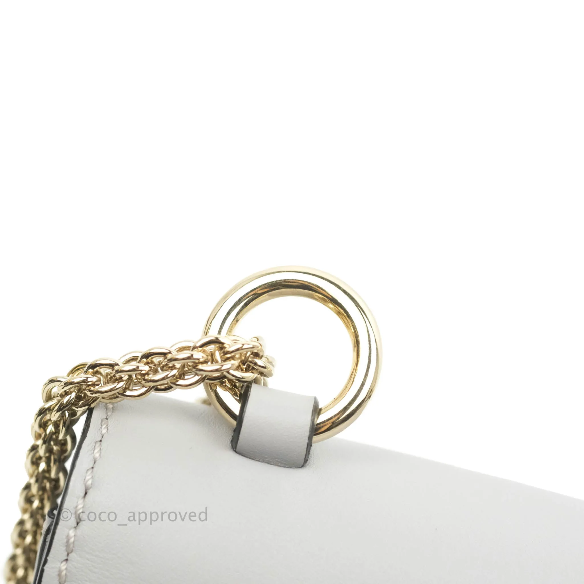 Valentino Vitello Small Glam Lock Rockstud Flap Grey