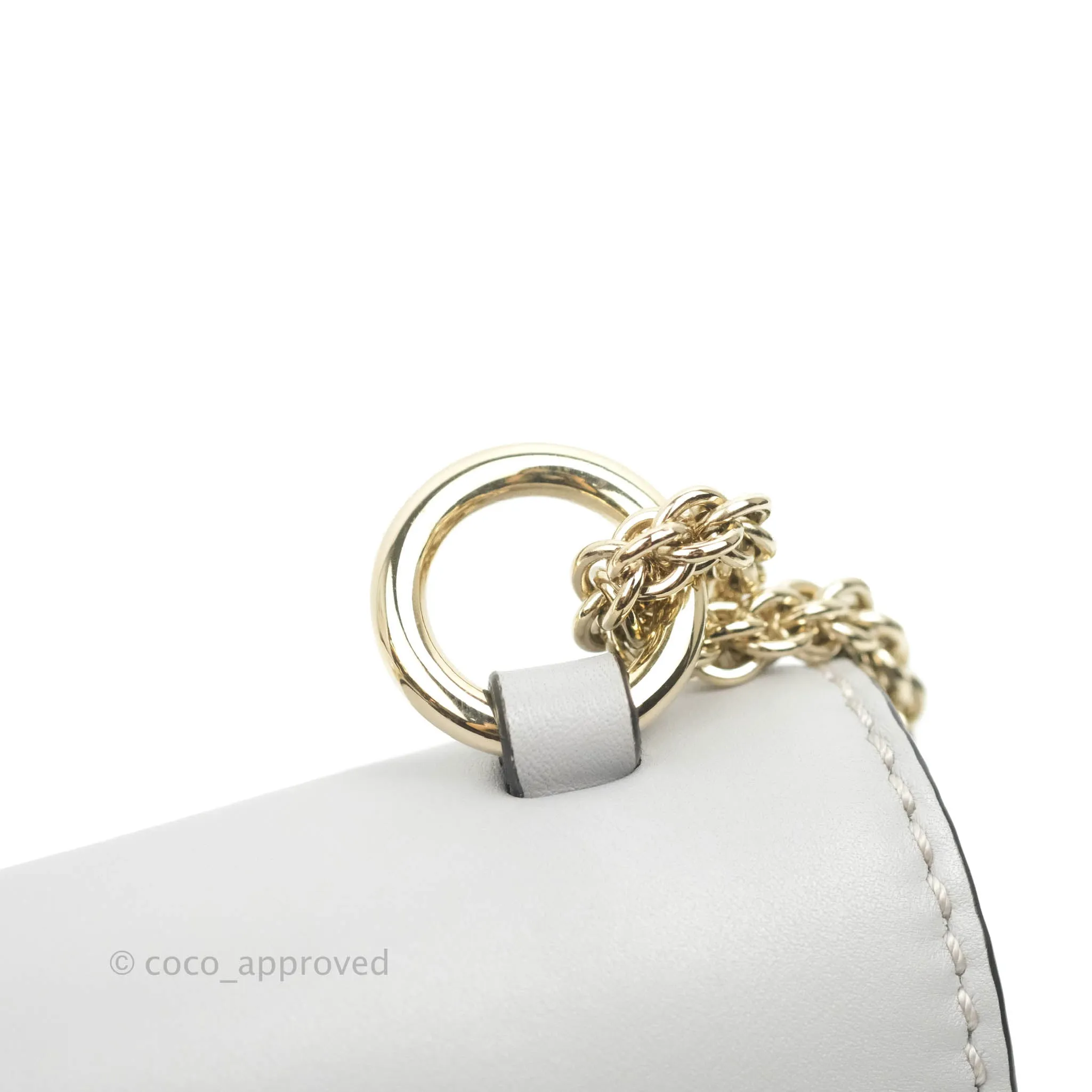 Valentino Vitello Small Glam Lock Rockstud Flap Grey