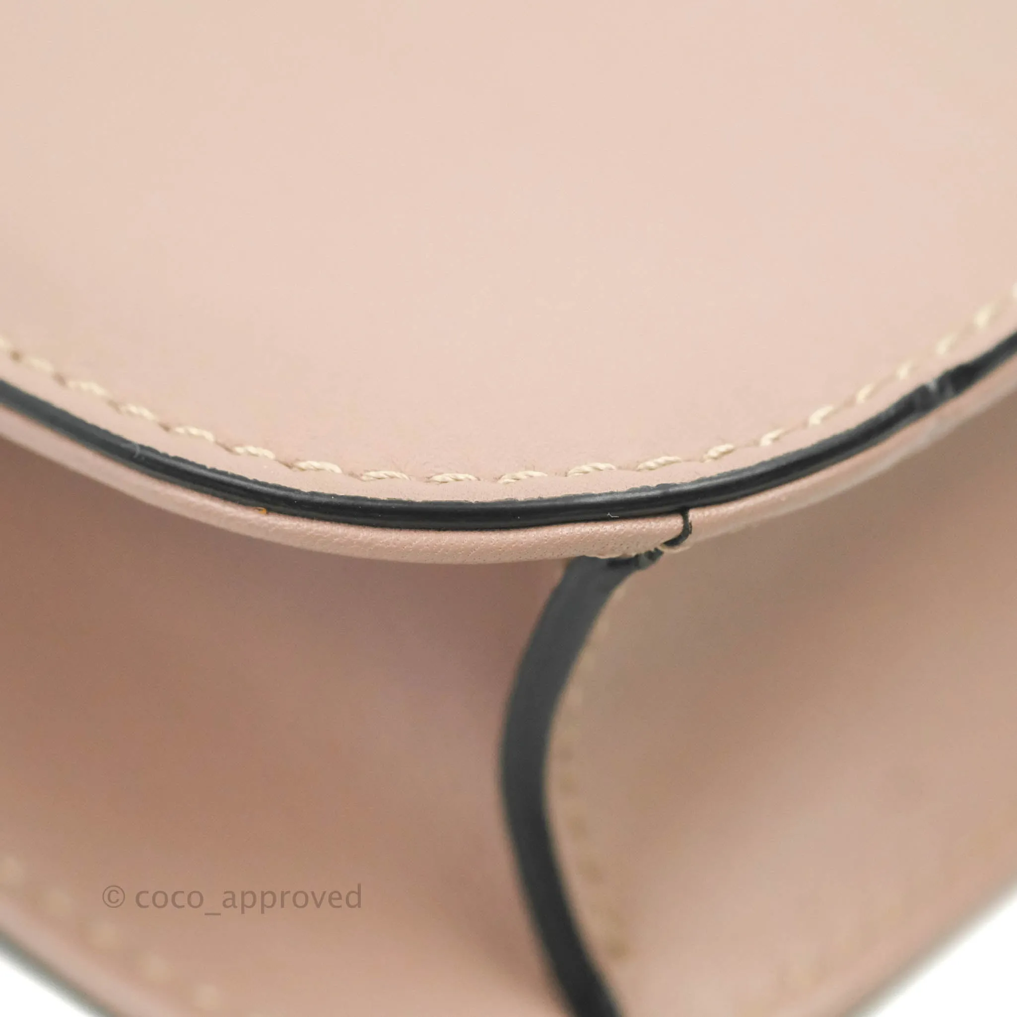 Valentino Vitello Small Glam Lock Rockstud Flap Poudre