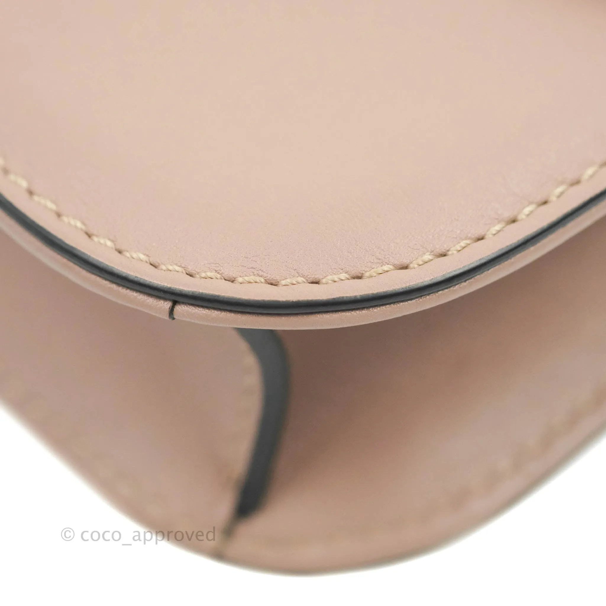 Valentino Vitello Small Glam Lock Rockstud Flap Poudre