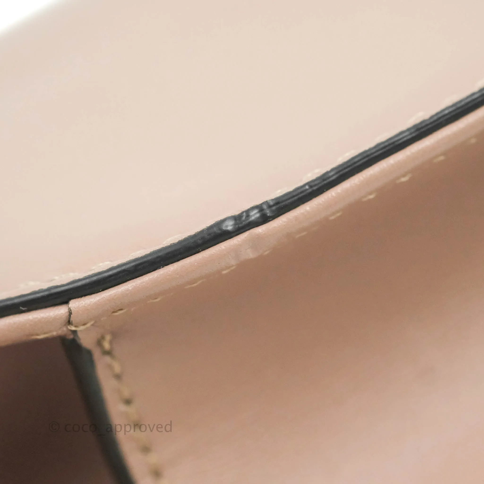 Valentino Vitello Small Glam Lock Rockstud Flap Poudre
