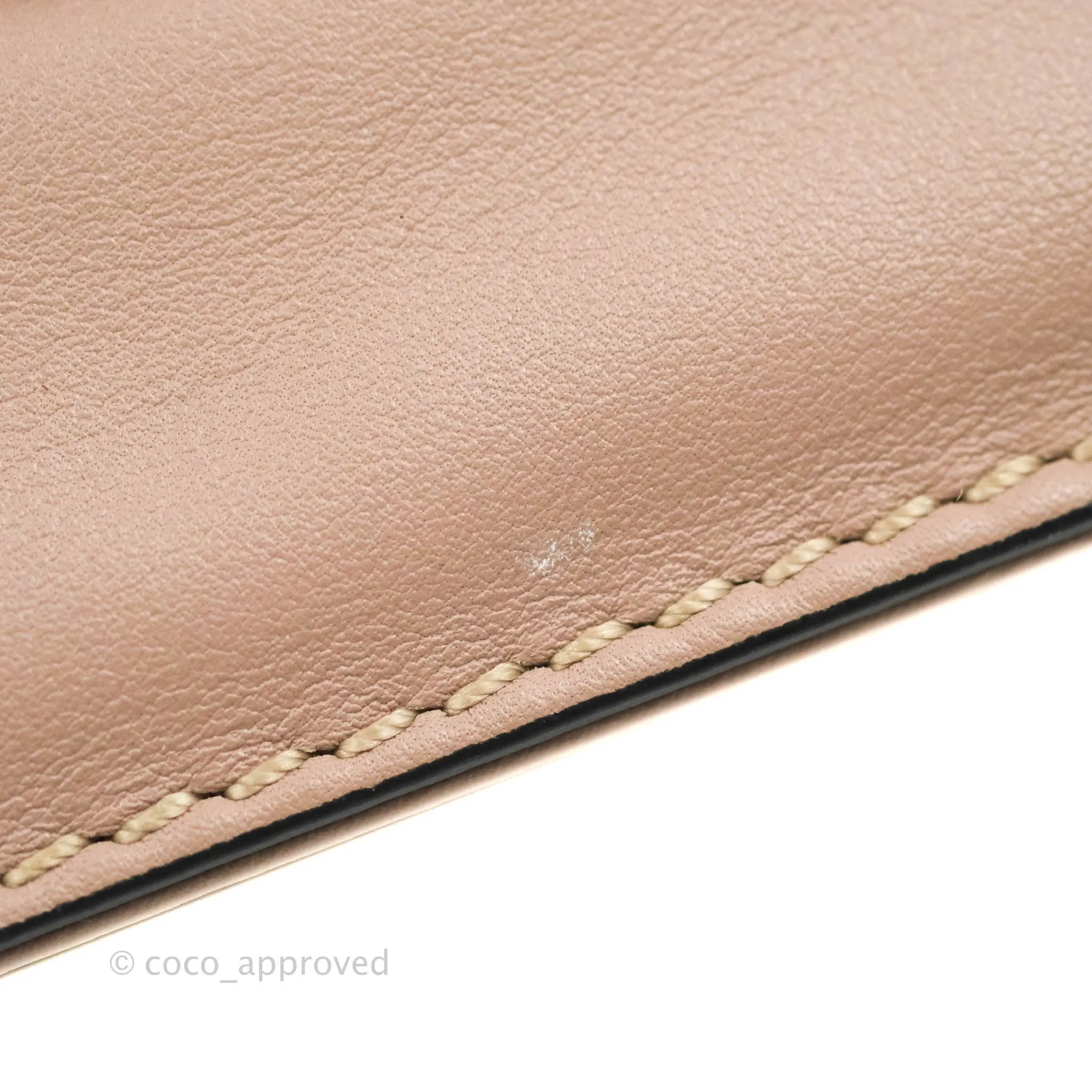 Valentino Vitello Small Glam Lock Rockstud Flap Poudre