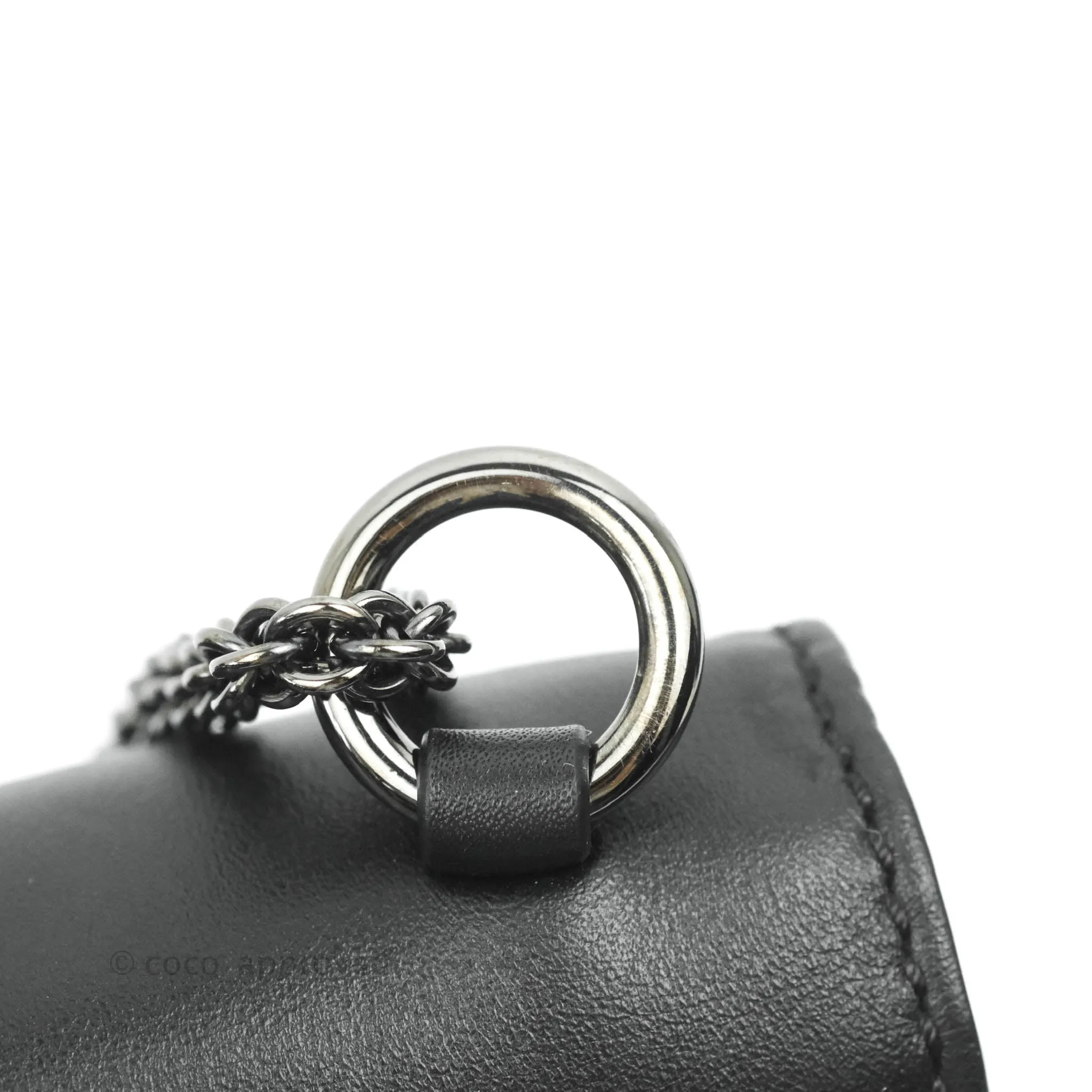 Valentino Vitello Small Glam Lock Rockstud Flap So Black